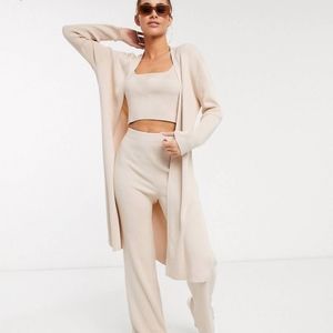 Knit coord set ASOS size 14 cream colour